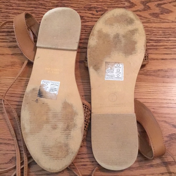 ASOS leather tan wrap up sandals - Picture 2 of 4